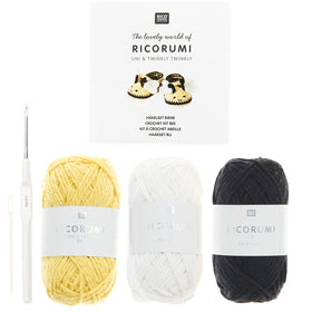 Ricorumi Crochet Set Baby Booties Bee - 0