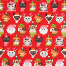 Tessuto Kitty Christmas Cotone Americano-2