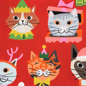 Tessuto Kitty Christmas Cotone Americano