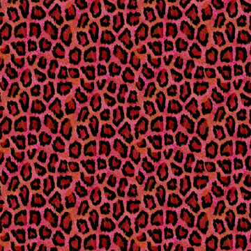 Tessuto Panama Leopard Pink