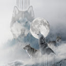 Tessuto Canvas Pannello Backpack Kids Double Face Zaino Lupi-6