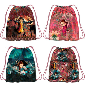 Tessuto Canvas Pannello Backpack Kids Double Face Zaino Geishe