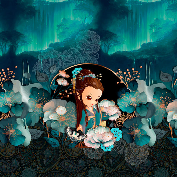 Tessuto Canvas Pannello Backpack Kids Double Face Zaino Geishe