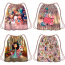 Tessuto Canvas Pannello Backpack Kids Double Face Zaino Unicorno-1