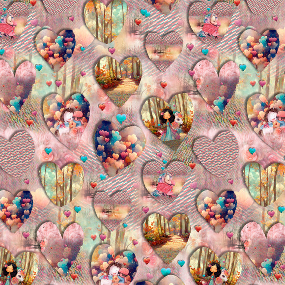 Tessuto Canvas Pannello Backpack Kids Double Face Zaino Unicorno