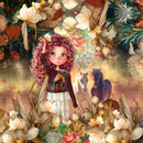 Tessuto Canvas Pannello Backpack Kids Double Face Zaino Cavalli-4