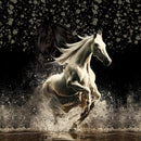 Tessuto Canvas Pannello Backpack Kids Double Face Zaino Cavalli-5