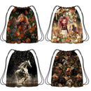 Tessuto Canvas Pannello Backpack Kids Double Face Zaino Cavalli-1