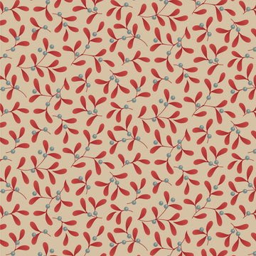 Tessuto Cotone Americano Tilda Merry Little Christmas Mistletoe - 0