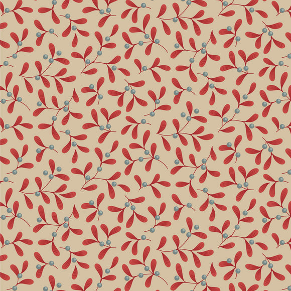 Tessuto Cotone Americano Tilda Merry Little Christmas Mistletoe