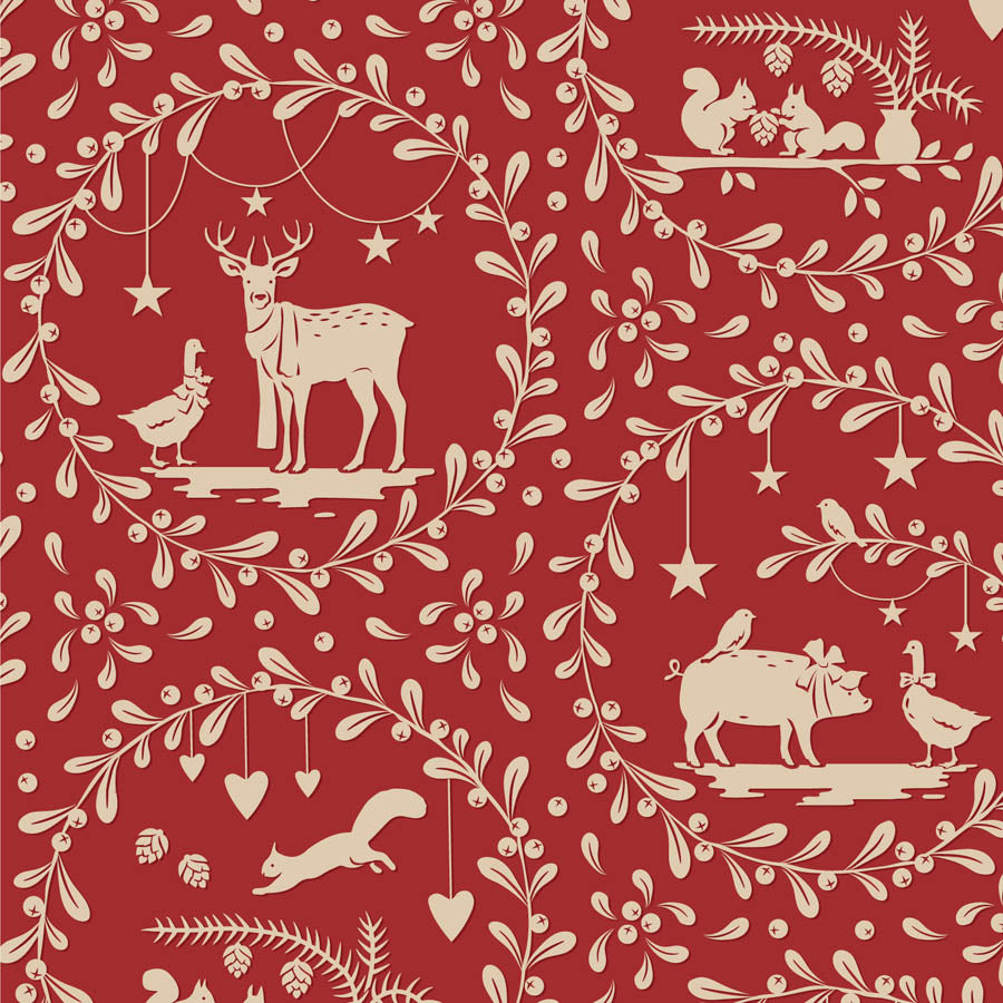 Tessuto Cotone Americano Tilda Merry Little Christmas Paperscenes