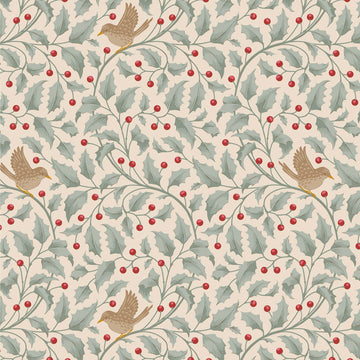 Acquista azzurro-uovo-danatra Tessuto Cotone Americano Tilda Merry Little Christmas Holly