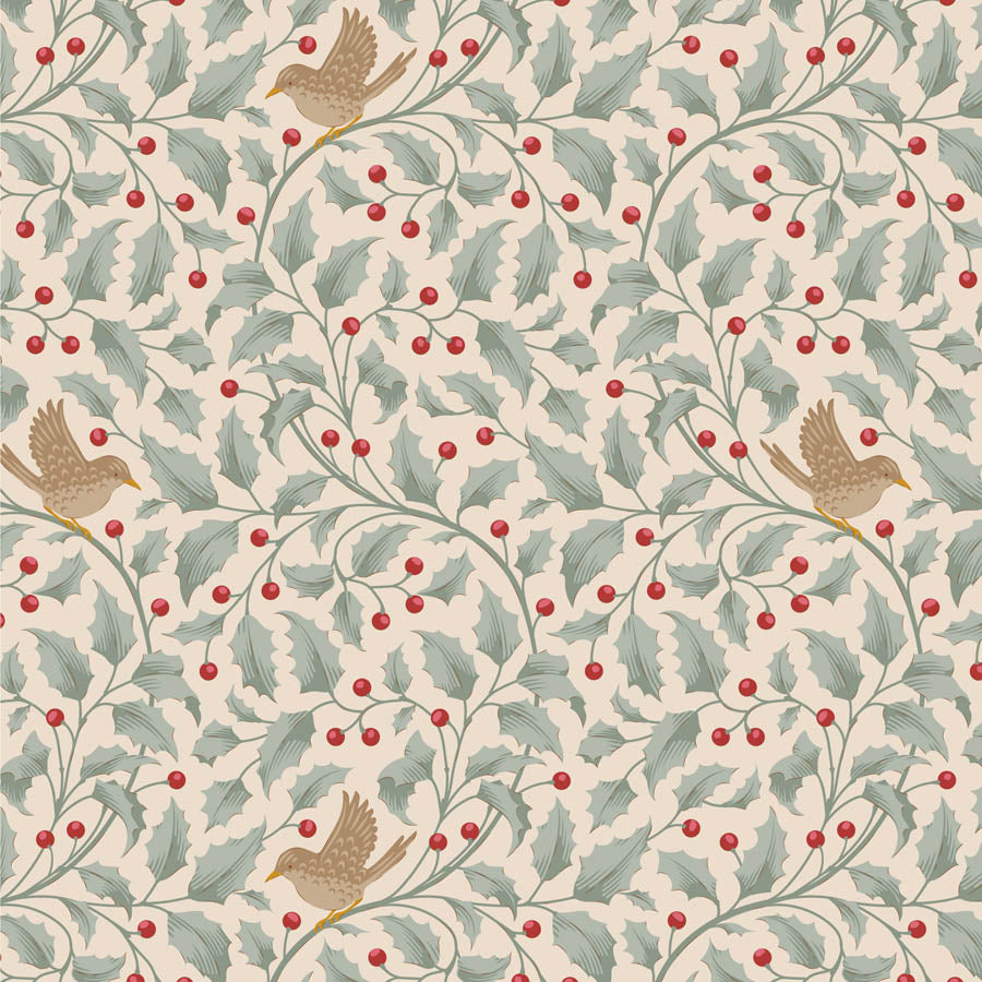 Acquista azzurro-uovo-danatra Tessuto Cotone Americano Tilda Merry Little Christmas Holly
