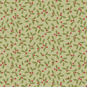 Tessuto Cotone Americano Tilda Merry Little Christmas Mistletoe