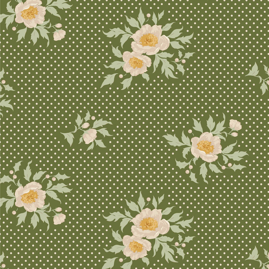 Acquista verde-muschio Tessuto Cotone Americano Tilda Merry Little Christmas Joy