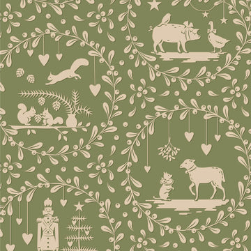 Acquista verde Tessuto Cotone Americano Tilda Merry Little Christmas Paperscenes