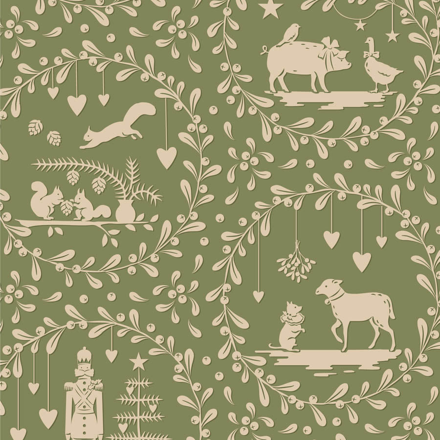 Acquista verde Tessuto Cotone Americano Tilda Merry Little Christmas Paperscenes