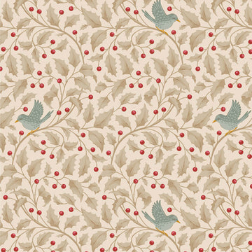 Acquista crema Tessuto Cotone Americano Tilda Merry Little Christmas Holly