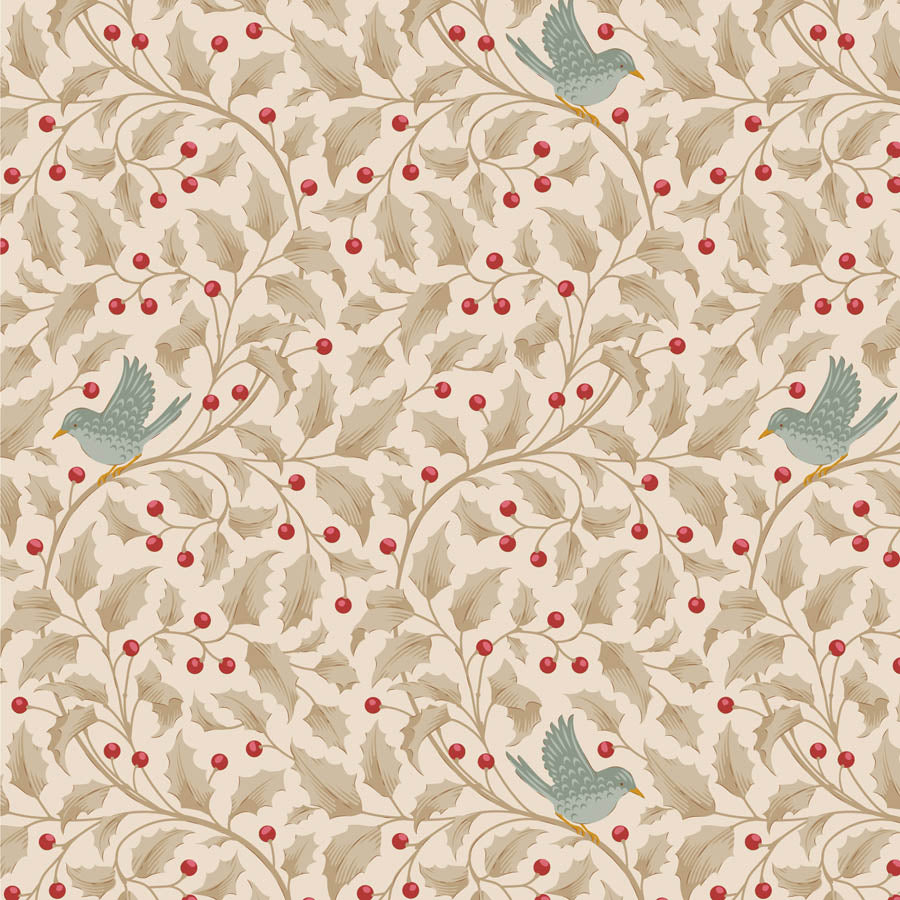 Acquista crema Tessuto Cotone Americano Tilda Merry Little Christmas Holly