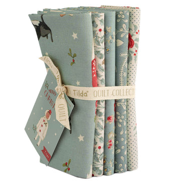 Tessuto Cotone Americano Tilda Merry Little Christmas Bundle Duck Egg