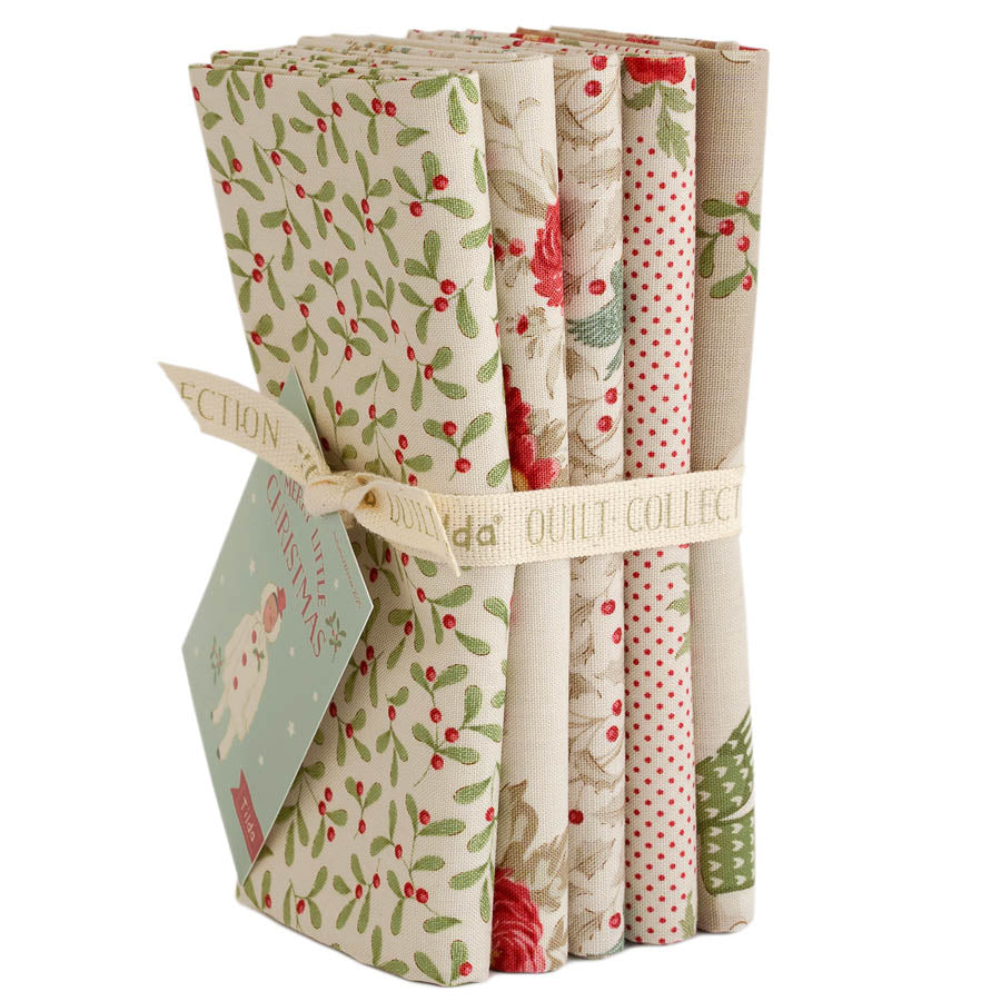 Tessuto Cotone Americano Tilda Merry Little Christmas Bundle Cream