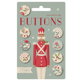 Tilda Buttons Merry Little Christmas 16mm