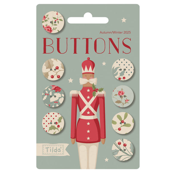 Tilda Buttons Merry Little Christmas 16mm
