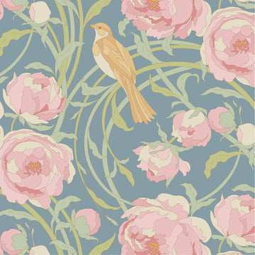 Acquista blu Tessuto Cotone Americano Tilda Songbird Cora