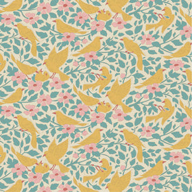 Acquista mostarda Tessuto Cotone Americano Tilda Songbird Ava