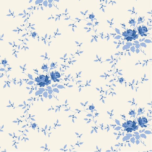 Tessuto Cotone Americano Tilda Something Blue Noel Blue