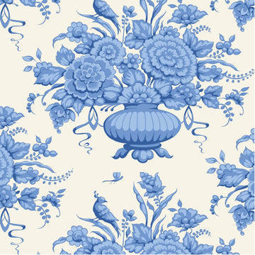 Tessuto Cotone Americano Tilda Something Blue Afina Blue