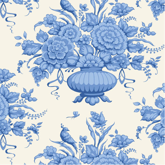 Tessuto Cotone Americano Tilda Something Blue Afina Blue