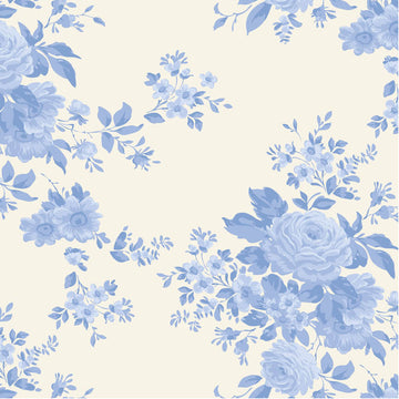 Tessuto Cotone Americano Tilda Something Blue Carol Pale Blue