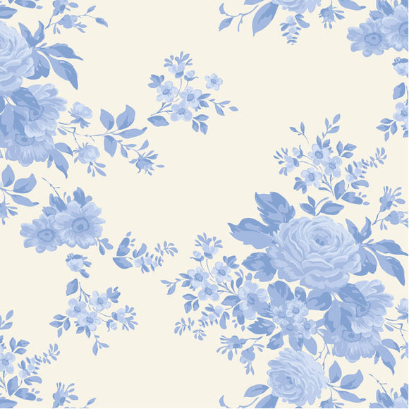 Tessuto Cotone Americano Tilda Something Blue Carol Pale Blue