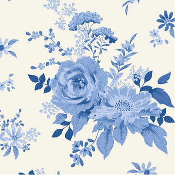 Tessuto Cotone Americano Tilda Something Blue Wildgarden Blue