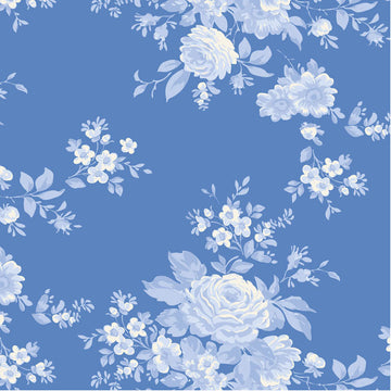 Tessuto Cotone Americano Tilda Something Blue Carol Cornflower