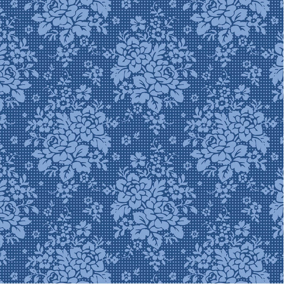 Tessuto Cotone Americano Tilda Something Blue Picknic Denim