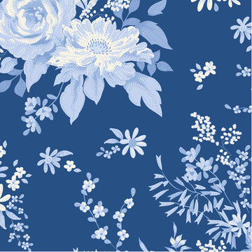 Tessuto Cotone Americano Tilda Something Blue Wildgarden Night