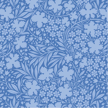 Tessuto Cotone Americano Tilda Something Blue Bushbloom Cornflower