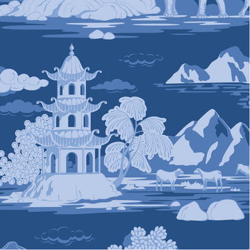 Tessuto Cotone Americano Tilda Something Blue Cottonview Night