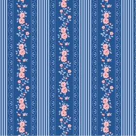 Tessuto Cotone Americano Tilda Something Blue Claramay Denim