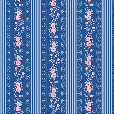 Tessuto Cotone Americano Tilda Something Blue Claramay Denim