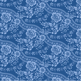 Tessuto Cotone Americano Tilda Something Blue Celeste Denim