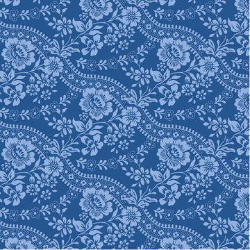 Tessuto Cotone Americano Tilda Something Blue Celeste Denim