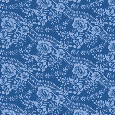Tessuto Cotone Americano Tilda Something Blue Celeste Denim