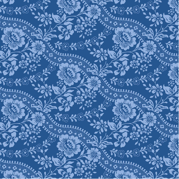 Tessuto Cotone Americano Tilda Something Blue Celeste Denim