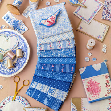 Tessuto Cotone Americano Tilda Something Blue Bundle Blenders, Borders, Labels And Ornaments - 0