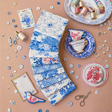 Tessuto Cotone Americano Tilda Something Blue Bundle Light - 0