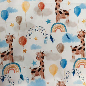 Tessuto Cotone Dolci Giraffe