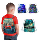 Tessuto Canvas Pannello Backpack Kids Double Face Zaino Macchine-1